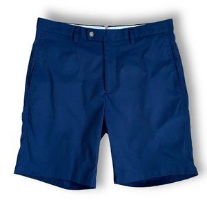 Dunhill Blue Chino Shorts Mens Size 32 Flat Front Classic